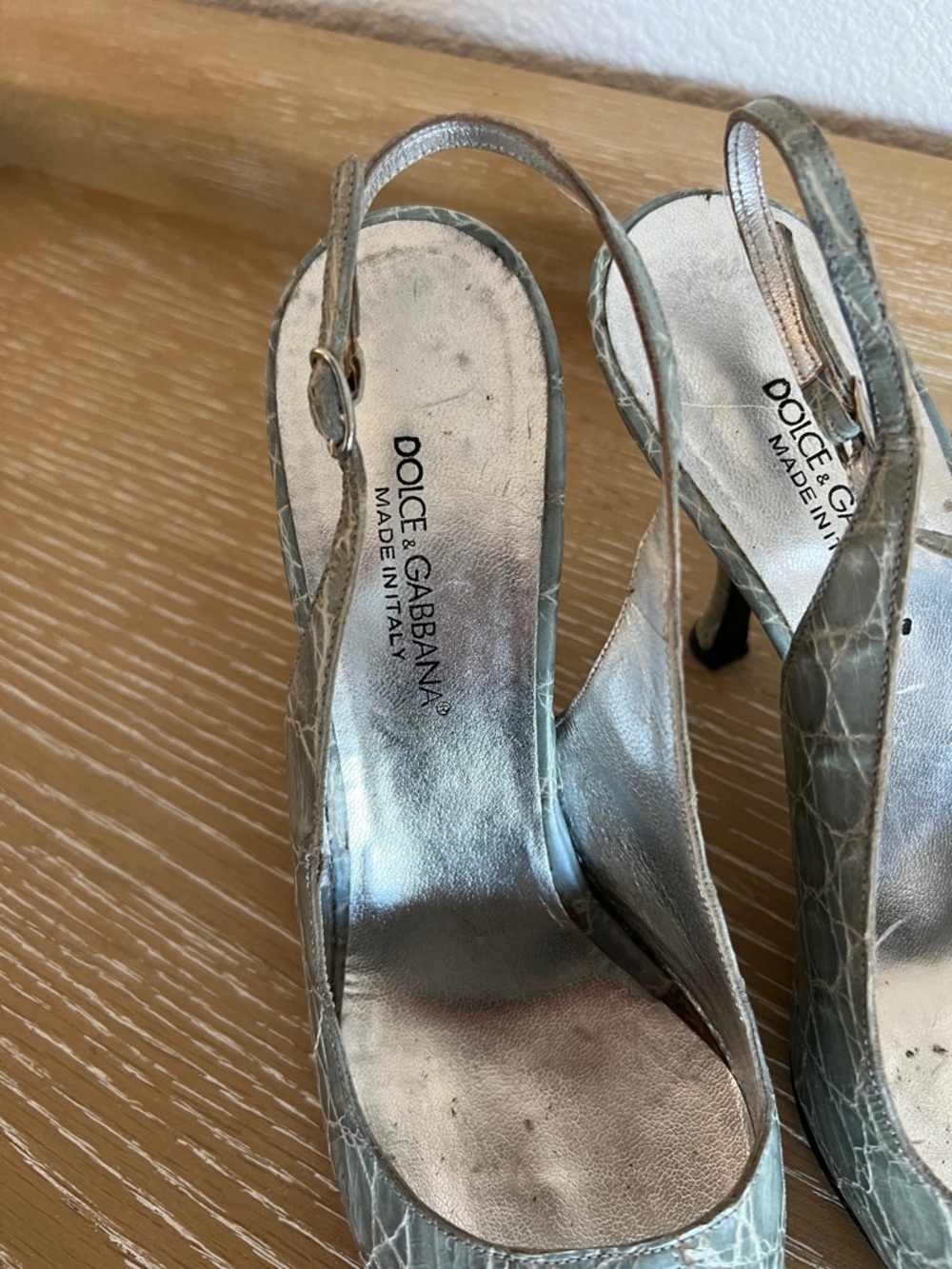 Dolce & Gabbana Slingback Pumps in Dusty Blue - Picture 2 of 4